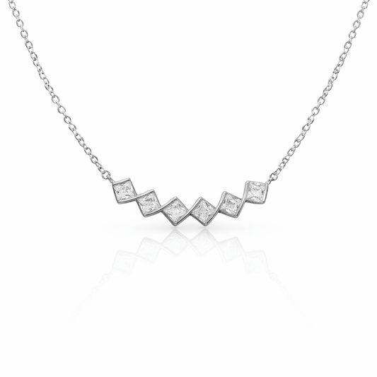 Minimal Geometric Necklace - 925 Silver Jewelery