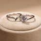 Minimalist Stackable V - Shaped & Solitaire Ring - Silvorn India