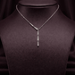 Modern Y - Drop Pendant Necklace with Pave Crystal Accents - Silvorn India