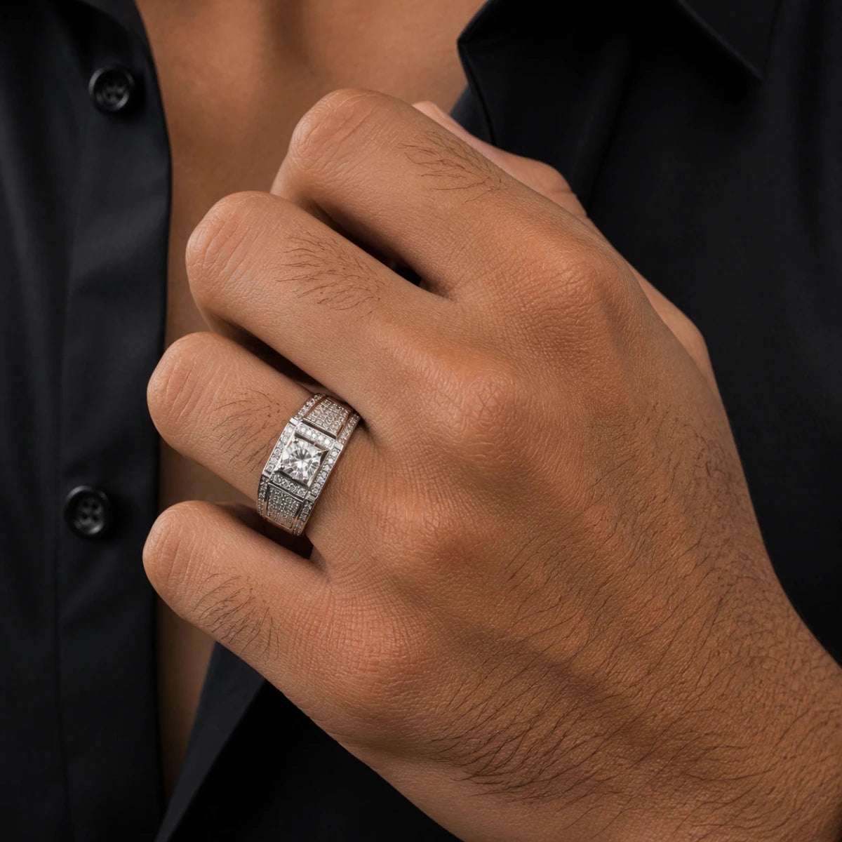 Monarch Luxe Sterling Silver Ring - Silvorn India