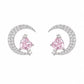 Moonlit Heart Crystal Studs - Silvorn India
