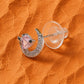 Moonlit Heart Crystal Studs - Silvorn India