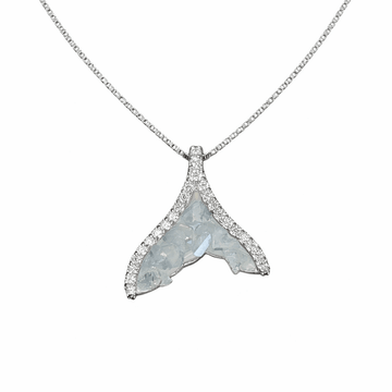 Oceanic Whale Tail Crystalline Pendant - Silvorn India