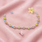 Pastel Diamond Halo Tennis Bracelet