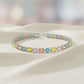 Pastel Diamond Halo Tennis Bracelet