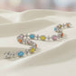 Pastel Oval Halo Floral Link Bracelet