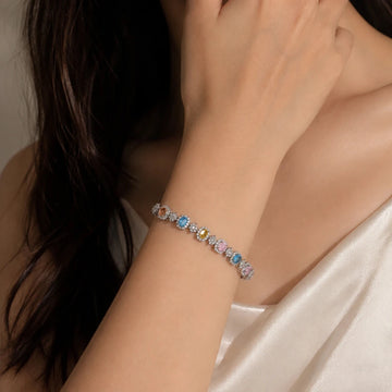 Pastel Prism Floral Bracelet - Silvorn India