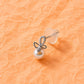 Pearl Bow Zirconia Drop Studs - Silvorn India