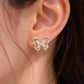 Pearl Butterfly Crystal Studs | 925 Sterling Silver - Silvorn India