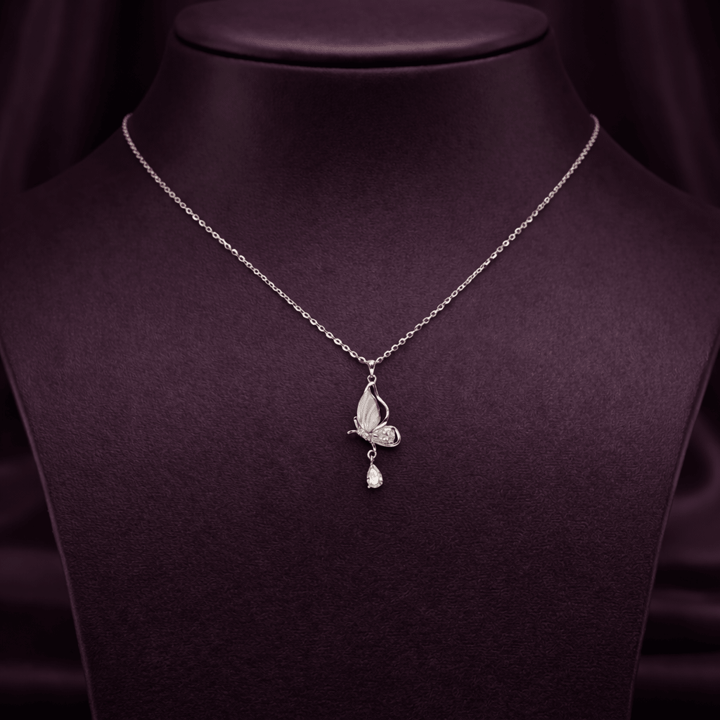 Pearl Wing Butterfly Pendant - Silvorn India