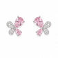 Pink Butterfly Crystal Studs - Silvorn India
