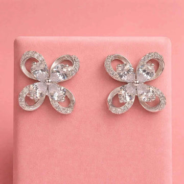Premium    Finish Flower Stud Earrings