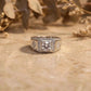 Premium Men's Silver Ring with Round Brilliant Center Stone - Silvorn India
