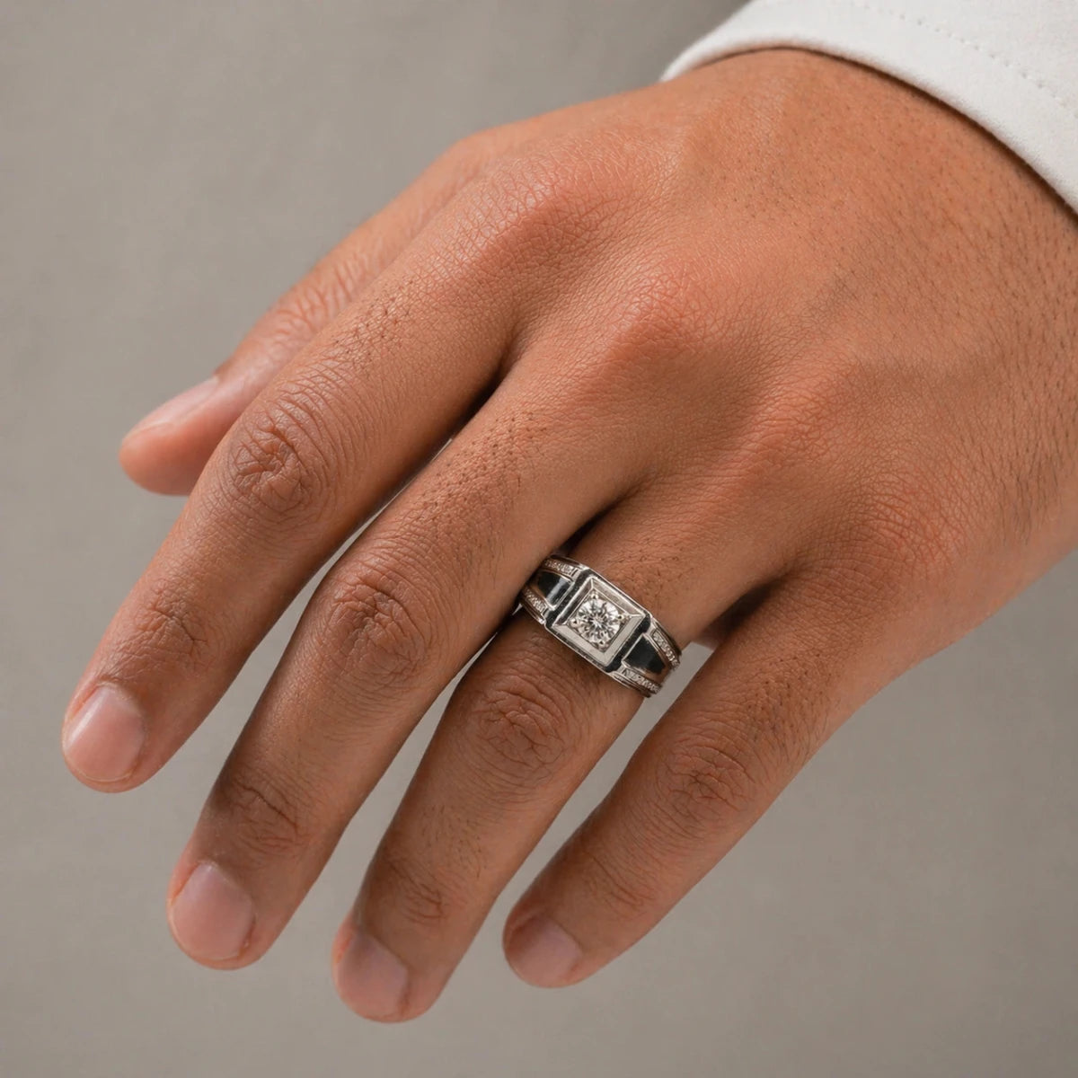 Prestige Frame Sterling Silver Ring - Silvorn India