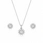 Radiant Bloom Pendant Set with Stud Earrings - Silvorn India