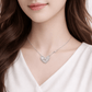 Radiant Chevron Heart Halo Pendant - Silvorn India