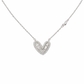 Radiant Chevron Heart Halo Pendant - Silvorn India
