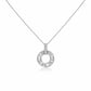 Radiant Circle Baguette Halo Pendant Necklace - Silvorn India