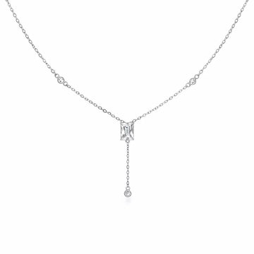 Radiant Drop Crystal Pendant Necklace - Silvorn India