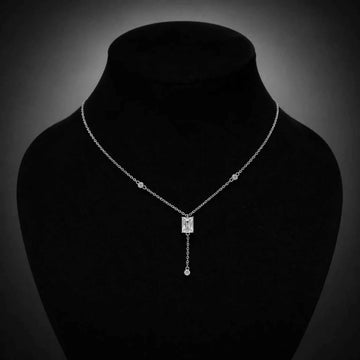 Radiant Drop Crystal Pendant Necklace