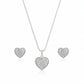 Romantic Heart Crystal Pendant Set for Women - Silvorn India