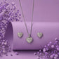 Romantic Heart Crystal Pendant Set for Women - Silvorn India