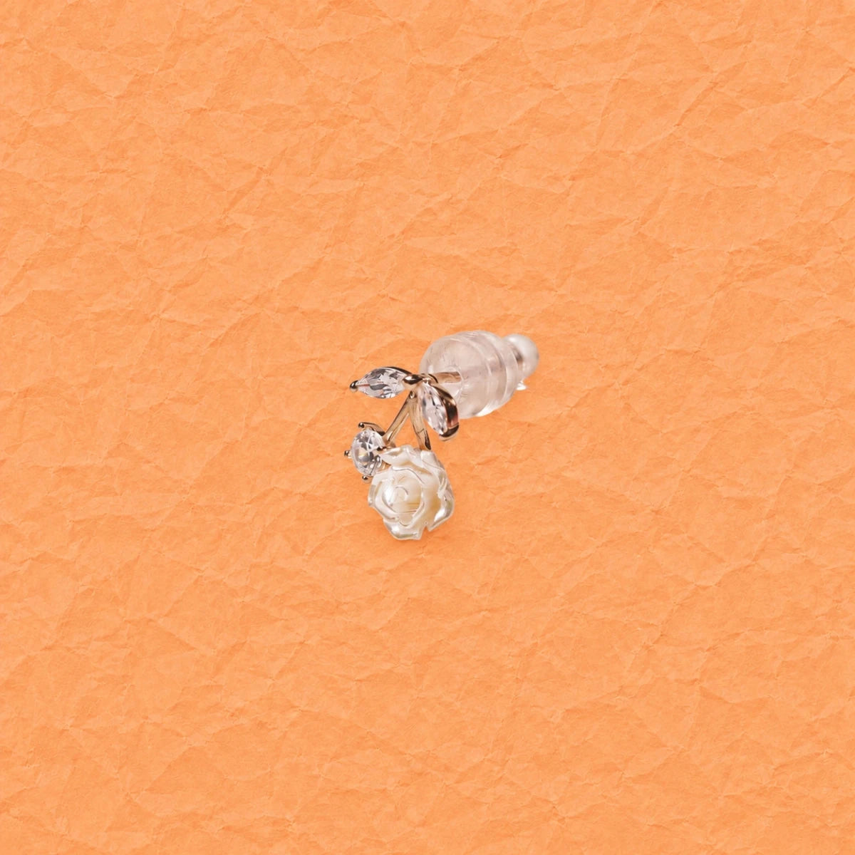 Rose Blossom Crystal Studs | 925 Sterling Silver - Silvorn India