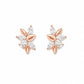 Rose Gold Blossom Crystal Studs - Silvorn India