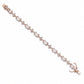 Rose Gold Blossom Emerald Tennis Bracelet - Silvorn India
