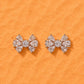 Rose Gold Crystal Bow Studs - Silvorn India