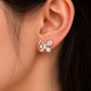 Rose Gold Crystal Butterfly Studs - Silvorn India