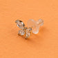 Rose Gold Crystal Butterfly Studs - Silvorn India