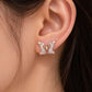 Rose Gold CZ Butterfly Studs - Silvorn India