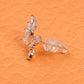 Rose Gold CZ Butterfly Studs - Silvorn India