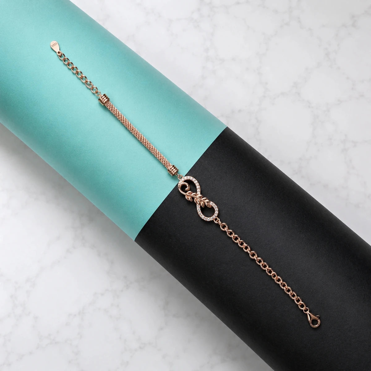 Rose Gold Eternal Knot Bracelet - Silvorn India