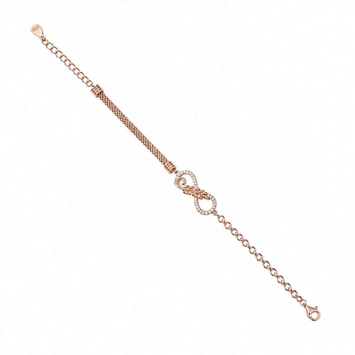 Rose Gold Eternal Knot Bracelet - Silvorn India
