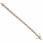Rose Gold Floral Link Tennis Bracelet - Silvorn India