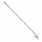 Rose Gold Heart Bloom Tennis Bracelet - Silvorn India