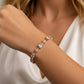 Rose Gold Heart Link Tennis Bracelet - Silvorn India