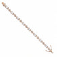 Rose Gold Heart Link Tennis Bracelet - Silvorn India