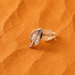 Rose Gold Leaf Crystal Studs - Silvorn India