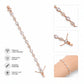 Rose Gold Oval Bloom Tennis Bracelet - Silvorn India