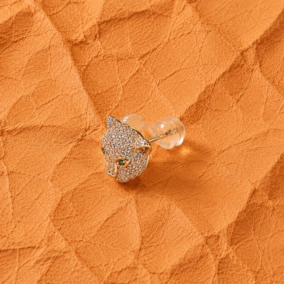 Rose Gold Panther Crystal Studs - Silvorn India