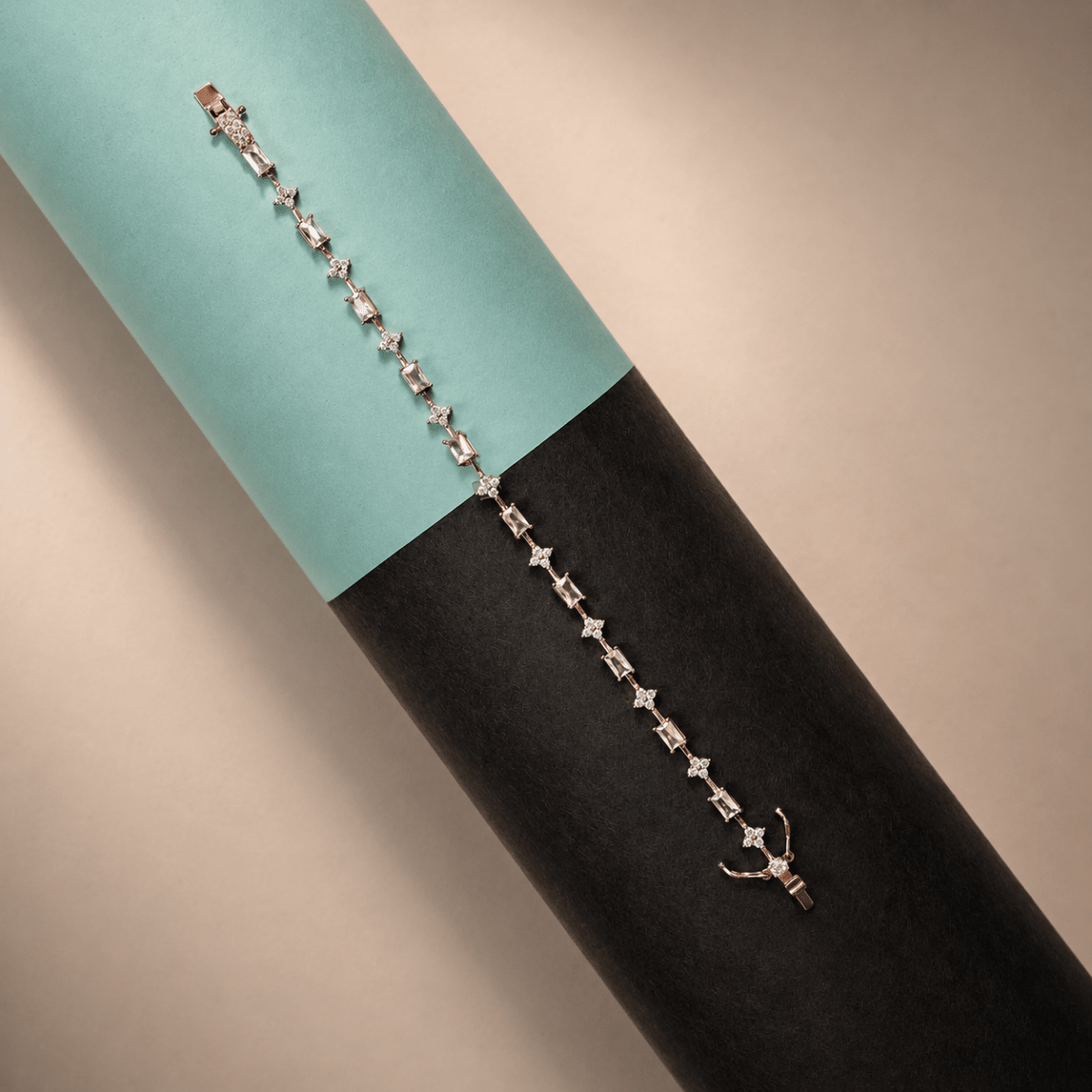 Rose Gold Regal Spark Bracelet - Silvorn India