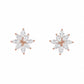 Rose Gold Snowflake Bloom Crystal Studs - Silvorn India