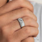 Round Halo Ring Pavé Accented Statement Band - Silvorn India