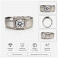 Round Halo Ring Pavé Accented Statement Band - Silvorn India
