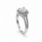 Split-Shank Zirconia Silver Ring