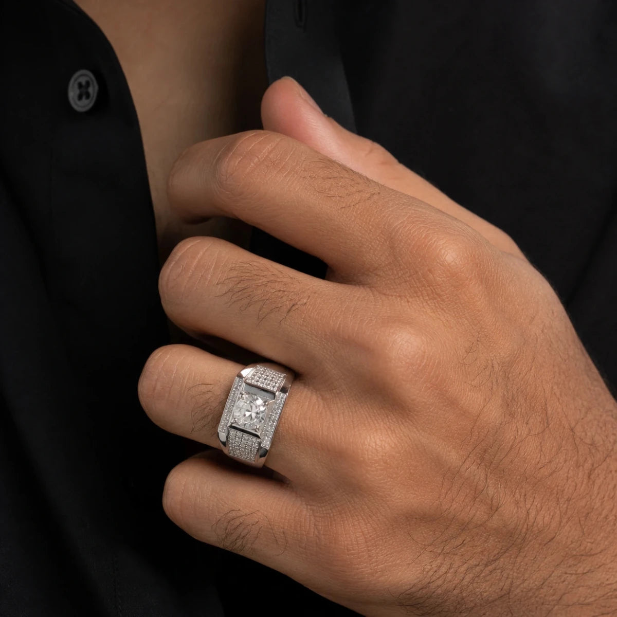 Royal Glacier Sterling Silver Ring - Silvorn India