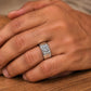 Royal Square Solitaire Silver Ring for Men - Silvorn India